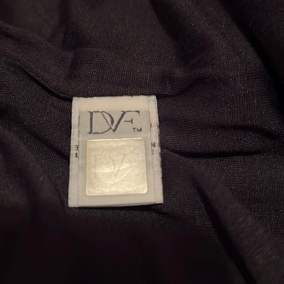 Diane von Furstenberg dress sheath black lace lined sheer  2 FIRM on PRICE - Picture 7 of 9